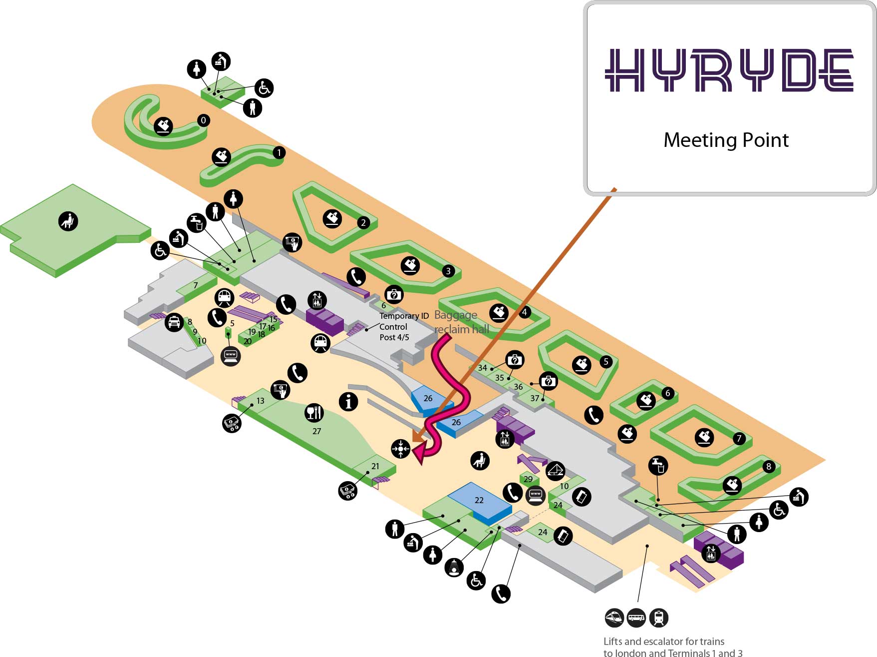 Heathrow Airport HYRYDE Meeting Point
