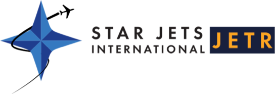 Star Jets International JETR logo featuring a stylized jet with bold, modern typography."