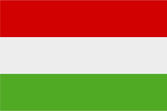 Hungary national flag with red, white, and green horizontal stripes.
